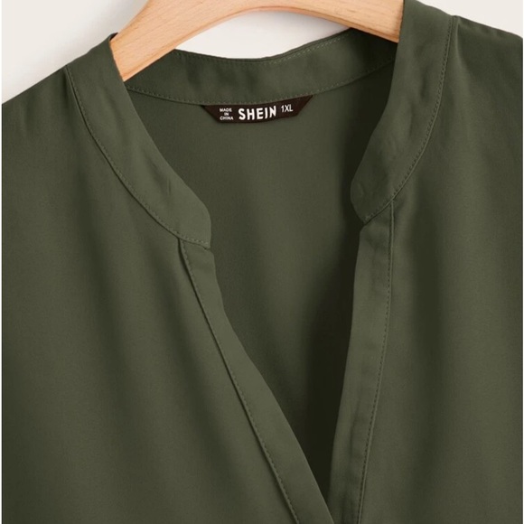 Shein XL Olive blouse - Picture 2 of 3